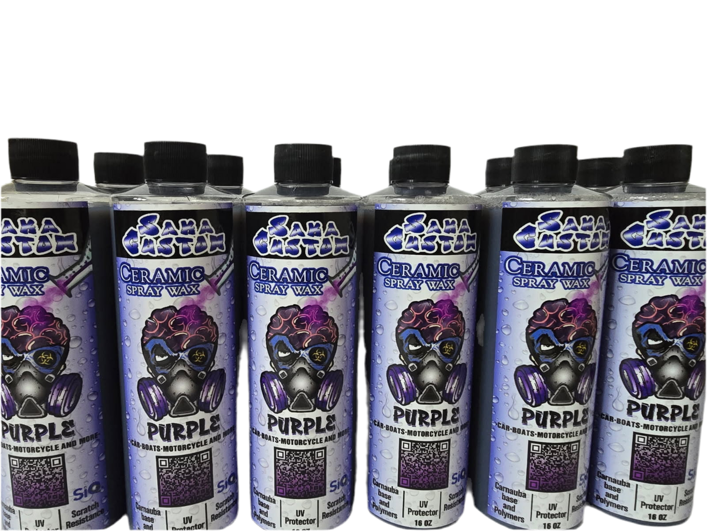 12(pack) Sakacustom Purple Ceramic Spray Wax +nozzle